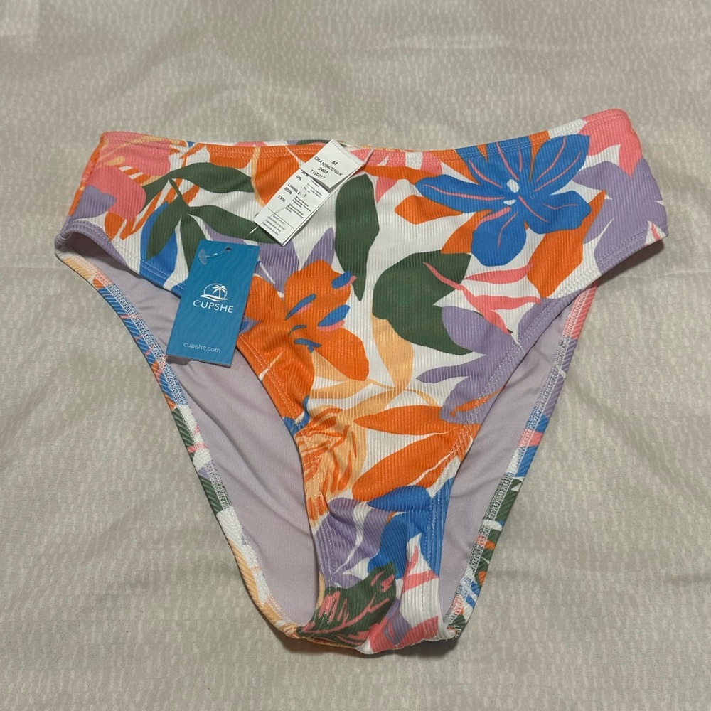 Cupshe Women's Floral Bikini Bottom - Multicolor
